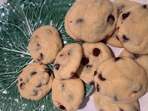 Chocolate chip cookies made with cake mix!