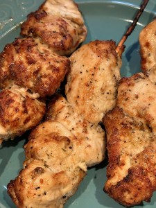 Air fryer chicken skewers