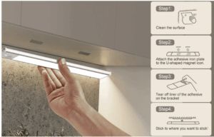 Add comfort and security with under-cabinet lights