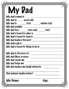 Create a Heartwarming Father’s Day Keepsake – Free Printable for Kids!